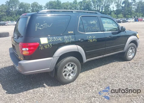 2002 Toyota Sequoia Sr5 V8 z USA, uszkodzony, nr VIN 5TDBT44AX2S086072